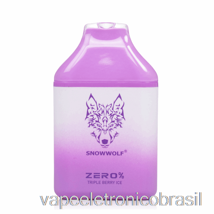 Vape Recarregável Snowwolf Zero 5500 0% Gelo Triplo Descartável Sem Nicotina